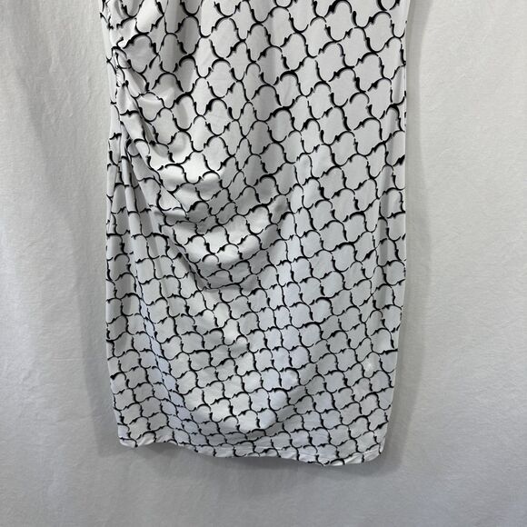 J. McLaughlin Sophia Catalina Cloth Sleeveless Ruched Midi Dress Womens M Career - Picture 5 of 9